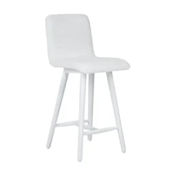 Sessio Tabouret Snack (assise +/- 65 Cm)|Tabouret De Bar (assise +/- 80 Cm)*Plaza Tabouret snack scandinave en tissu et pieds coniques en bois
