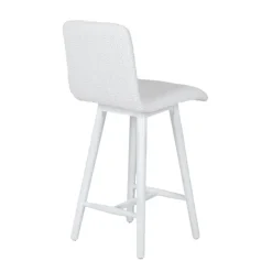 Sessio Tabouret Snack (assise +/- 65 Cm)|Tabouret De Bar (assise +/- 80 Cm)*Plaza Tabouret snack scandinave en tissu et pieds coniques en bois