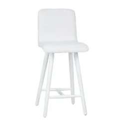 Sessio Tabouret Snack (assise +/- 65 Cm)|Tabouret De Bar (assise +/- 80 Cm)*Plaza Tabouret snack scandinave en tissu et pieds coniques en bois