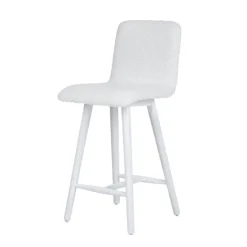 Sessio Tabouret Snack (assise +/- 65 Cm)|Tabouret De Bar (assise +/- 80 Cm)*Plaza Tabouret snack scandinave en tissu et pieds coniques en bois