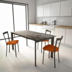 Cancio Table De Cuisine|Table Pour Petit Espace*Poker Table extensible Dekton pieds métal