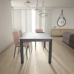Cancio Table De Cuisine|Table Pour Petit Espace*Poker Table extensible Dekton pieds métal