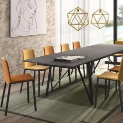 Perfecta Chaise De Cuisine|Chaise De Salle à Manger*Primera Chaise belge moderne rembourrée en simili avec pieds en métal