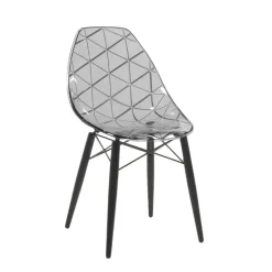 Chaise De Salle à Manger|Chaise Salon*Prisma Chaise scandinave transparente avec pieds en bois