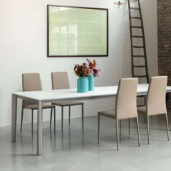 Ingenia casa Table De Salle à Manger*Prisma Ingenia by Bontempi® Table extensible moderne en céramique et acier laqué