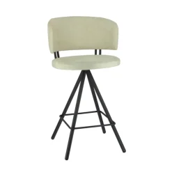 Perfecta Tabouret Snack (assise +/- 65 Cm)|Tabouret De Bar (assise +/- 80 Cm)*Prélude Tabouret snack en tissu et pieds métal