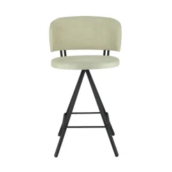 Perfecta Tabouret Snack (assise +/- 65 Cm)|Tabouret De Bar (assise +/- 80 Cm)*Prélude Tabouret snack en tissu et pieds métal