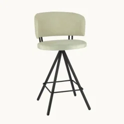 Perfecta Tabouret Snack (assise +/- 65 Cm)|Tabouret De Bar (assise +/- 80 Cm)*Prélude Tabouret snack en tissu et pieds métal