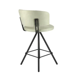 Perfecta Tabouret Snack (assise +/- 65 Cm)|Tabouret De Bar (assise +/- 80 Cm)*Prélude Tabouret snack en tissu et pieds métal