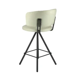 Perfecta Tabouret Snack (assise +/- 65 Cm)|Tabouret De Bar (assise +/- 80 Cm)*Prélude Tabouret snack en tissu et pieds métal