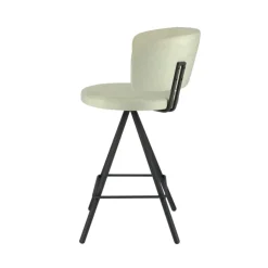 Perfecta Tabouret Snack (assise +/- 65 Cm)|Tabouret De Bar (assise +/- 80 Cm)*Prélude Tabouret snack en tissu et pieds métal