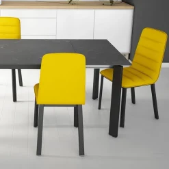 Cancio Chaise De Salle à Manger*Pulsar Chaise contemporaine en tissu et métal