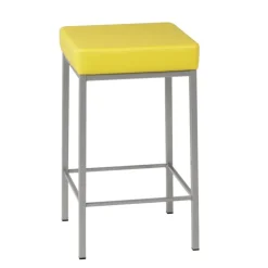 Perfecta Tabouret Snack (assise +/- 65 Cm)|Tabouret De Bar (assise +/- 80 Cm)*Quadra Tabouret snack en simili et métal sans dossier