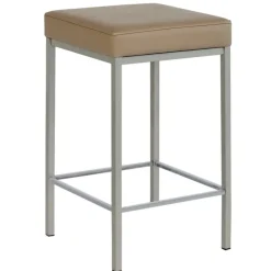 Perfecta Tabouret Snack (assise +/- 65 Cm)|Tabouret De Bar (assise +/- 80 Cm)*Quadra Tabouret snack en simili et métal sans dossier
