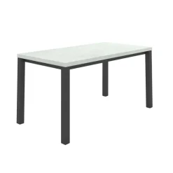 Perfecta Table De Cuisine|Table De Salle à Manger*Qube Table snack rectangulaire intemporelle en stratifié avec pieds en métal