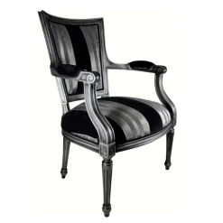 Paget Fauteuil De Salon*Quentin Fauteuil cabriolet Louis 16 fabrication française en tissu et bois massif