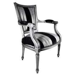 Paget Fauteuil De Salon*Quentin Fauteuil cabriolet Louis 16 fabrication française en tissu et bois massif