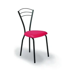 Carrier Chaise De Cuisine*Rebecca Chaise contemporaine française en métal avec assise rembourrée