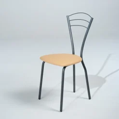 Carrier Chaise De Cuisine*Rebecca Chaise contemporaine française en métal avec assise rembourrée