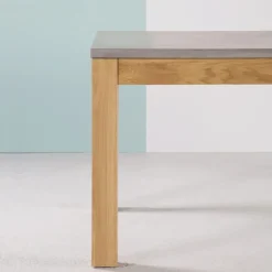 Neoh Table De Salle à Manger*Repas Table française extensible en béton ciré et bois massif