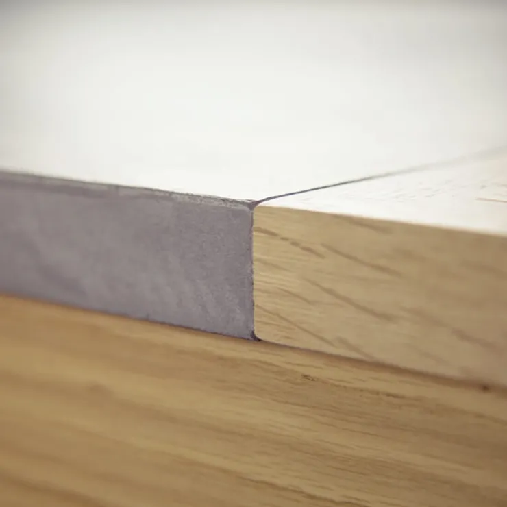 Neoh Table De Salle à Manger*Repas Table française extensible en béton ciré et bois massif