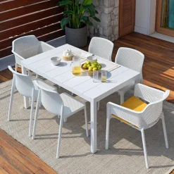 Table De Jardin*Rio Table de jardin extensible en polypropylène DurelTop et aluminium