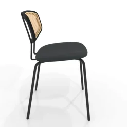 Perfecta Chaise De Cuisine|Chaise De Salle à Manger*Ritmo Chaise rétro avec dossier en cannage rotin et assise en simili