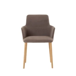 Mobitec Chaise De Salle à Manger|Chaise Salon*Rob C02 ® Fauteuil de salle à manger cocooning en tissu et pieds bois