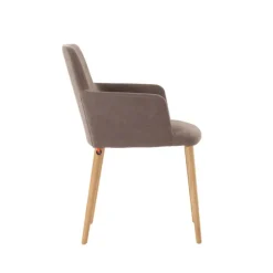 Mobitec Chaise De Salle à Manger|Chaise Salon*Rob C02 ® Fauteuil de salle à manger cocooning en tissu et pieds bois