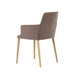 Mobitec Chaise De Salle à Manger|Chaise Salon*Rob C02 ® Fauteuil de salle à manger cocooning en tissu et pieds bois