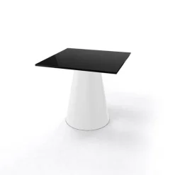 Table De Salon|Table Pour Petit Espace*Roller H55 Table d'appoint carrée design italien à pied central