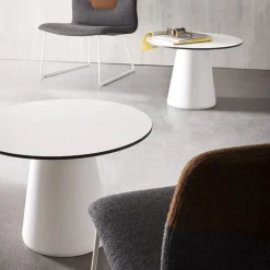Table De Salon|Table Pour Petit Espace*Roller H55 Table d'appoint ronde design italien à pied central