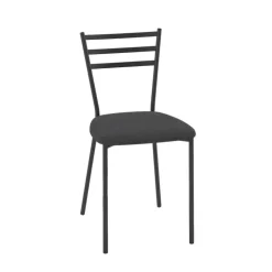 Perfecta Chaise De Cuisine*Romy Chaise de cuisine avec assise rembourrée en simili et dossier en métal