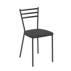 Perfecta Chaise De Cuisine*Romy Chaise de cuisine avec assise rembourrée en simili et dossier en métal