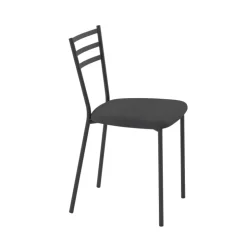 Perfecta Chaise De Cuisine*Romy Chaise de cuisine avec assise rembourrée en simili et dossier en métal