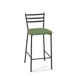 Perfecta Tabouret Snack (assise +/- 65 Cm)|Tabouret De Bar (assise +/- 80 Cm)*Romy Tabouret snack en tissu et dossier en métal