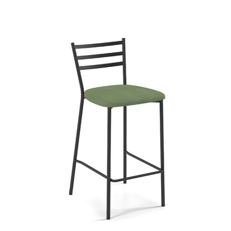Perfecta Tabouret Snack (assise +/- 65 Cm)|Tabouret De Bar (assise +/- 80 Cm)*Romy Tabouret snack en tissu et dossier en métal
