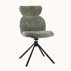 Chaise De Salle à Manger|Chaise Salon*RosaChaise pivotante en tissu avec pieds en métal