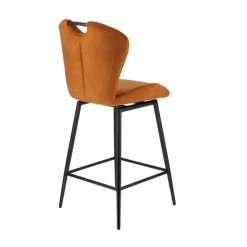 Tabouret Snack (assise +/- 65 Cm)|Tabouret De Bar (assise +/- 80 Cm)*SachaTabouret snack en tissu pivotant avec poignée et pieds en métal