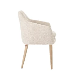 Mobitec Chaise De Salle à Manger|Chaise Salon*Saga ® Fauteuil confortable en tissu et pieds en bois