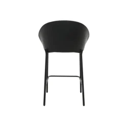 Tabouret Snack (assise +/- 65 Cm)|Tabouret De Bar (assise +/- 80 Cm)*SandroTabouret snack bimatière en tissu avec dossier bois et pieds en métal
