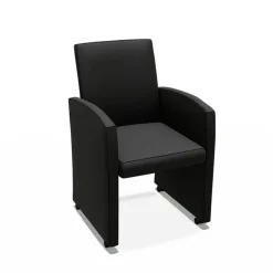 Sessio Chaise De Cuisine|Chaise De Salle à Manger*Sarah Fauteuil de table rembourré en synthétique avec roulettes