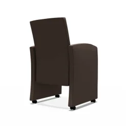 Sessio Chaise De Cuisine|Chaise De Salle à Manger*Sarah Fauteuil de table rembourré en synthétique avec roulettes