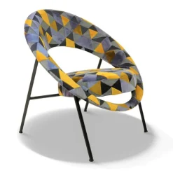 Paget Fauteuil De Salon*Saturn Fauteuil design en tissu fabriqué en France