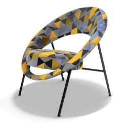 Paget Fauteuil De Salon*Saturn Fauteuil design en tissu fabriqué en France