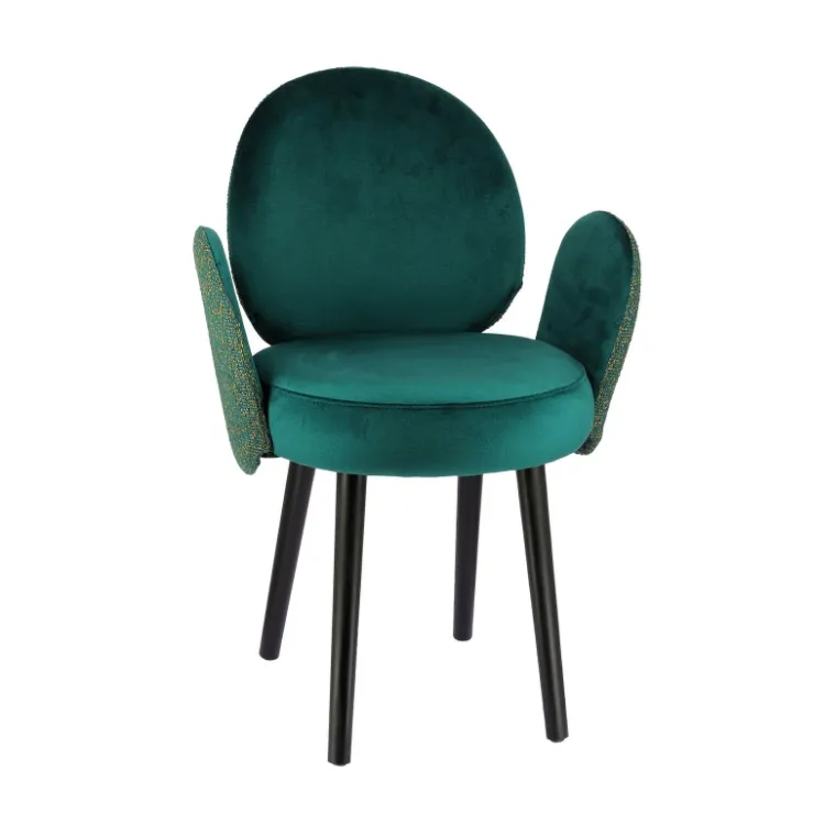 Sessio Chaise De Salle à Manger|Chaise Salon*Severus Fauteuil cosy bicolore en tissu et pieds bois