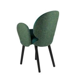 Sessio Chaise De Salle à Manger|Chaise Salon*Severus Fauteuil cosy bicolore en tissu et pieds bois