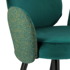 Sessio Chaise De Salle à Manger|Chaise Salon*Severus Fauteuil cosy bicolore en tissu et pieds bois