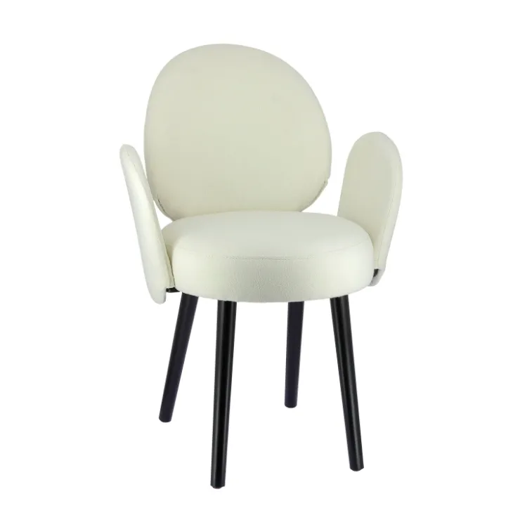 Sessio Chaise De Salle à Manger|Chaise Salon*Severus Fauteuil cosy en tissu avec pieds bois