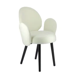 Sessio Chaise De Salle à Manger|Chaise Salon*Severus Fauteuil cosy en tissu avec pieds bois
